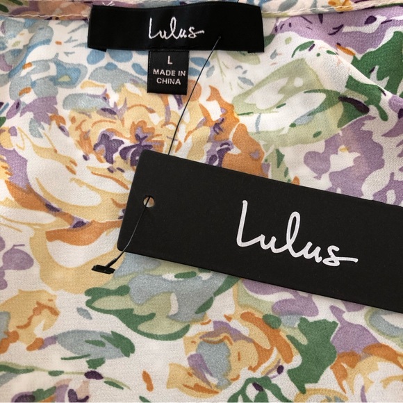 Lulus | Feels Magical Ivory Floral Print Short Sleeve Wrap Maxi Dress - Picture 11 of 12